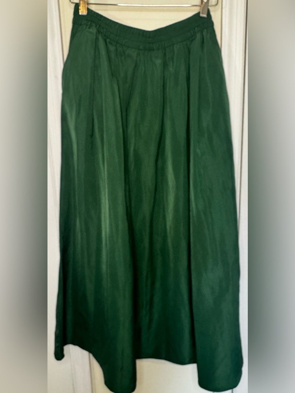 Zara Dark Green Flowing Maxi Skirt - Picture 6 of 6